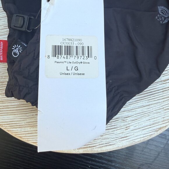 Mountain Hardwear Plasmic Lite Outdry Glove Unisex Men's Large Black Outdoor - Picture 5 of 6